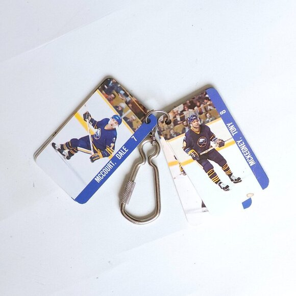 VINTAGE BUFFALO SABRES Key Chain Player Cards 1983 - Picture 4 of 8